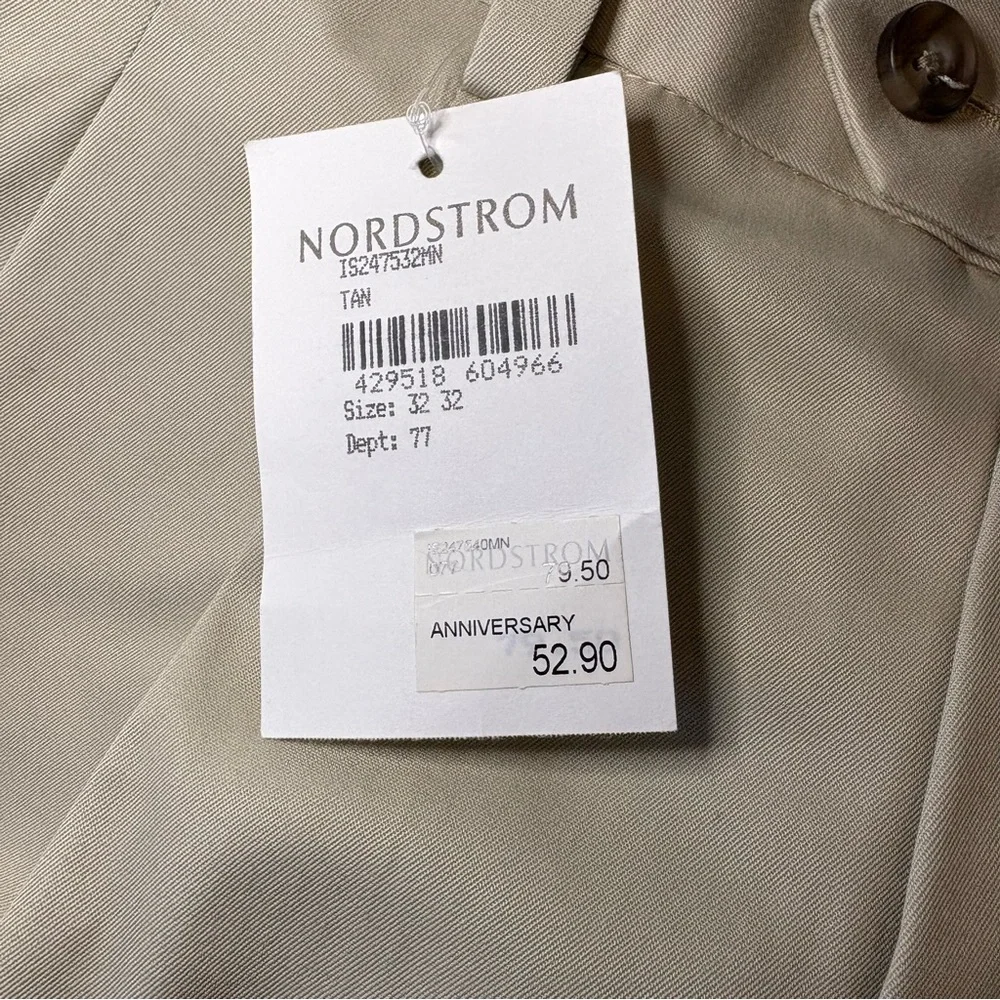 John W. Nordstrom NWT‎ Men's Khaki Chinos 32W 32L